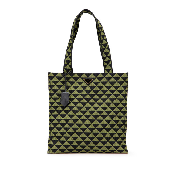 Prada Handbags - Pre-Loved Prada Jacquard Triangolo Symbole Shopping Tote